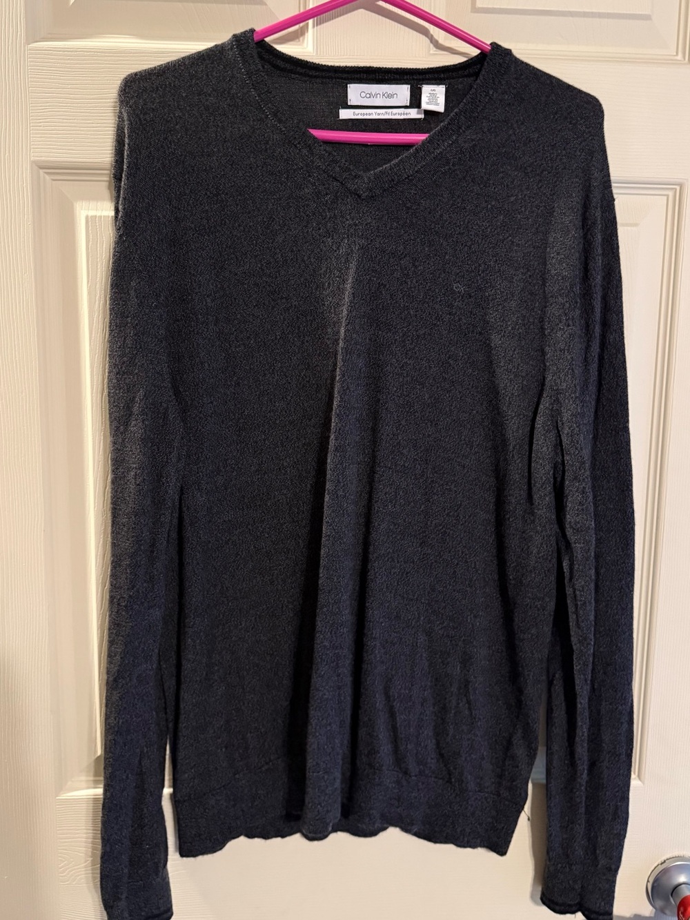 Calvin Klein Men’s Charcoal V-Neck Sweater